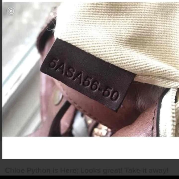 Chloe python dark leather bag - Picture 4 of 4